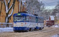 Stra&szlig;enbahn Tram Lettland Winter Riga Liepaja Daugavpils Reisen mit Peter Strassenbahnreisen Eisenbahnreisen Erlebnisreisen Fotoreisen 05